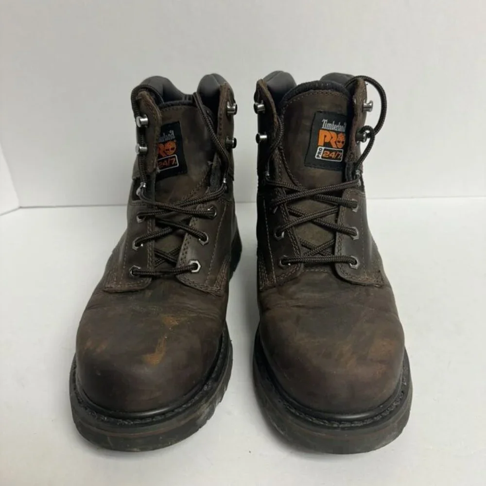 Timberland Pro Mens Pit Boss Soft Toe Brown Size 9.5 M